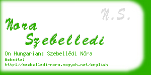 nora szebelledi business card